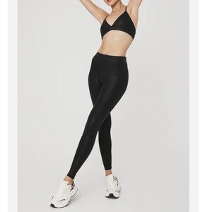 Alo Yoga Leather Leggings High Rise XS Black